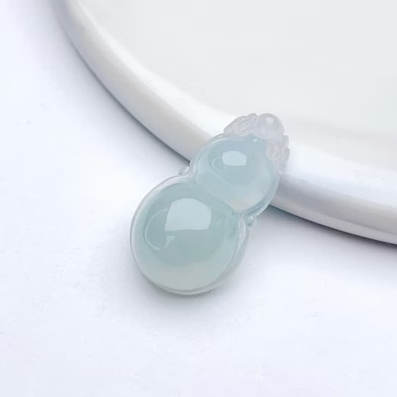 【福祿】高冰藍水翡翠葫蘆 | 天然緬甸玉翡翠A貨  | 送禮