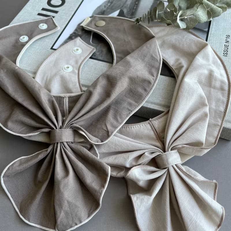 像圍巾一樣的圍嘴 STAIF cream beige
