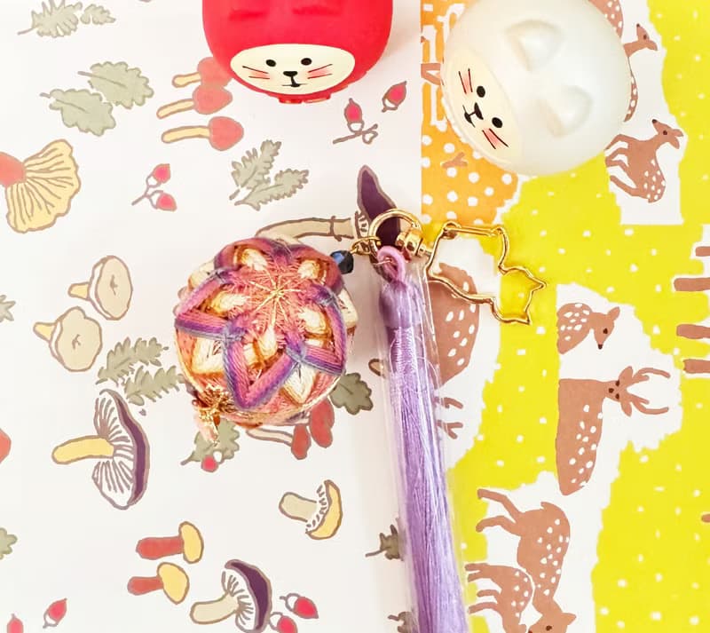 睦月 - 手工手鞠球、刺繡商品 手工鑰遲圈