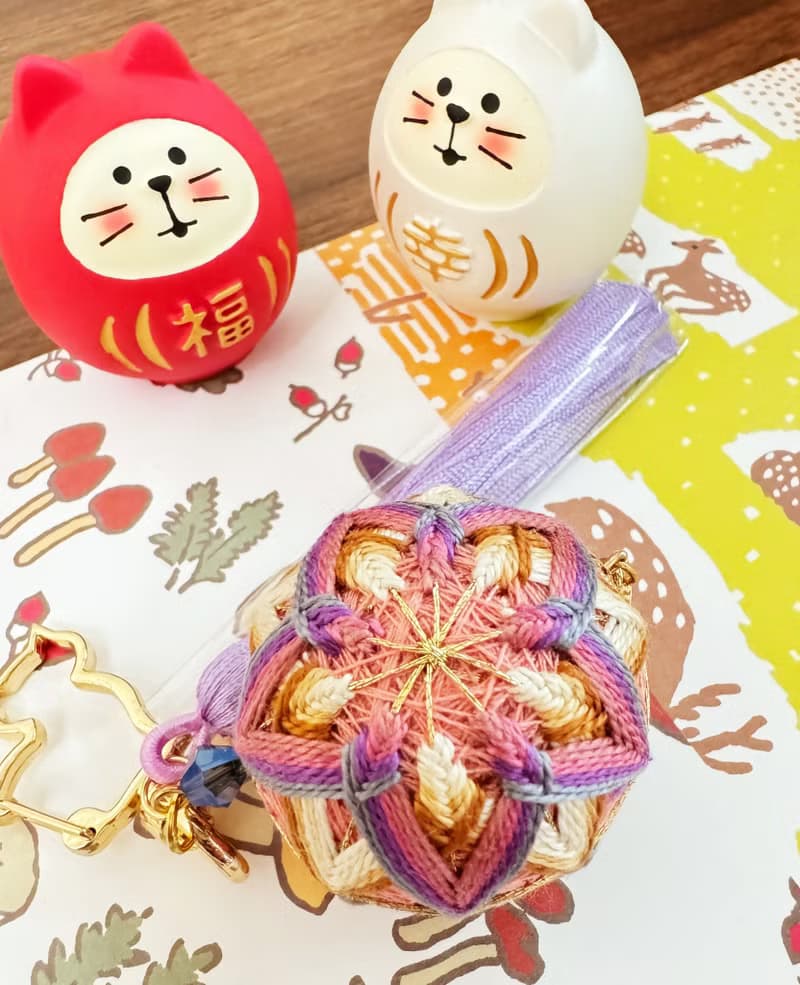 睦月 - 手工手鞠球、刺繡商品 手工鑰遲圈