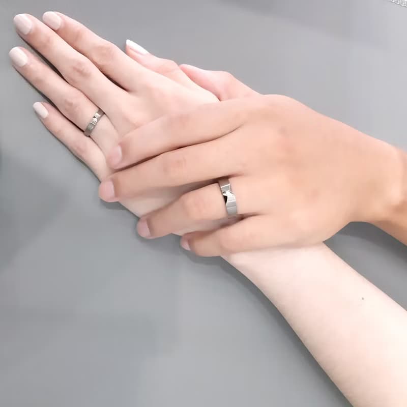 結婚對戒/情侶對戒 鑽石白鋼戒 超完美戀人