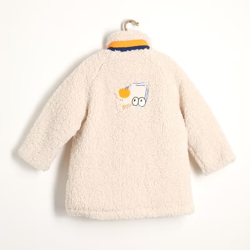 BIR 口袋刺繡羽絨外套 (杏/橘)