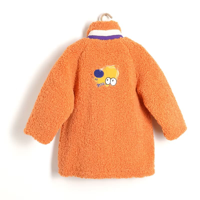 BIR 口袋刺繡羽絨外套 (杏/橘)