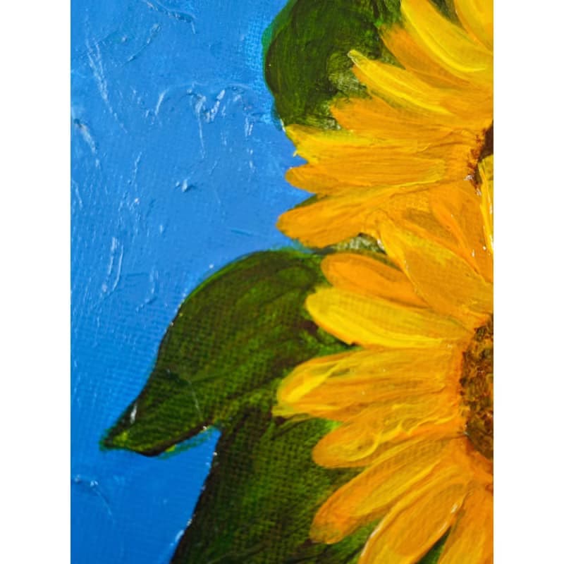 向日葵花束原創牆面花卉靜物藝術作品 作者 RinaArtSK