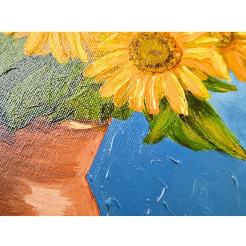 向日葵花束原創牆面花卉靜物藝術作品 作者 RinaArtSK