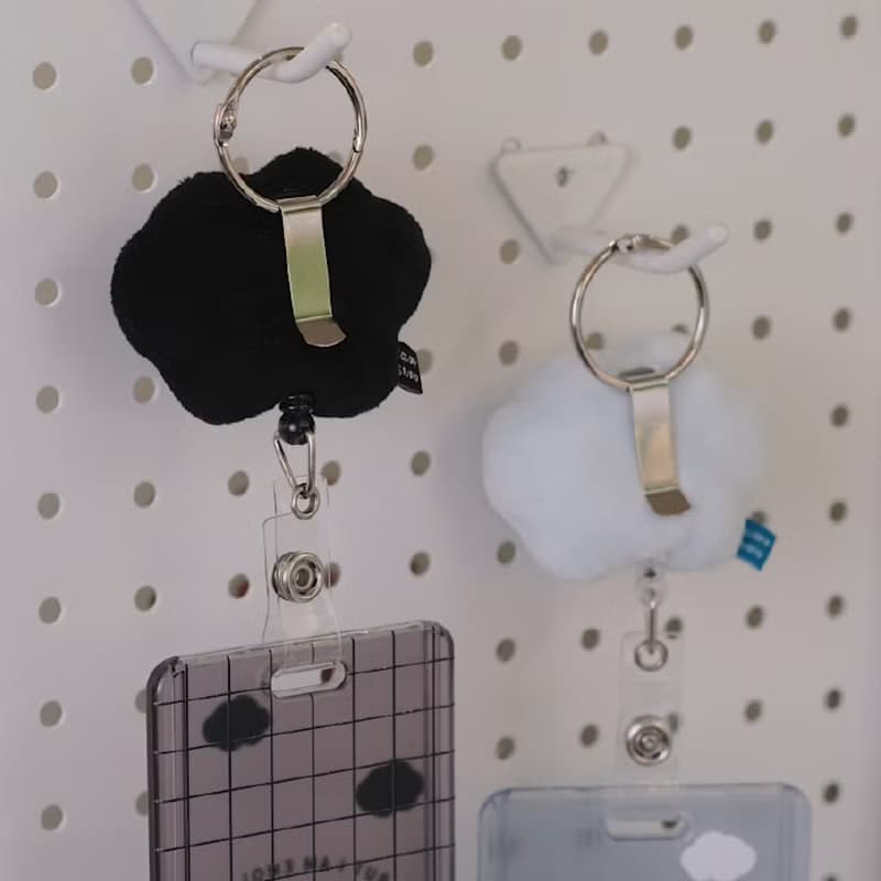 迷你娃娃伸縮扣 喜寶 EMO 鑰匙圈 毛絨掛飾 證件扣 伸縮夾