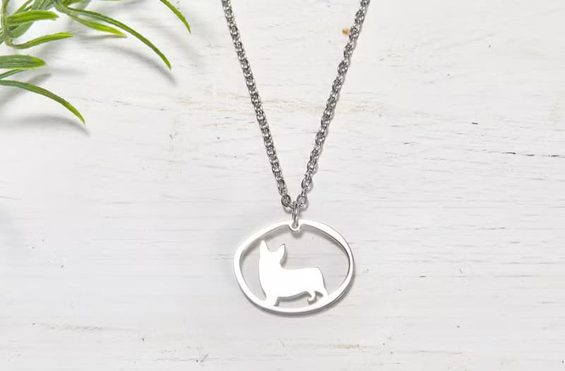 柯基手鍊 - 狗狗小印章系列-抗敏醫療鋼