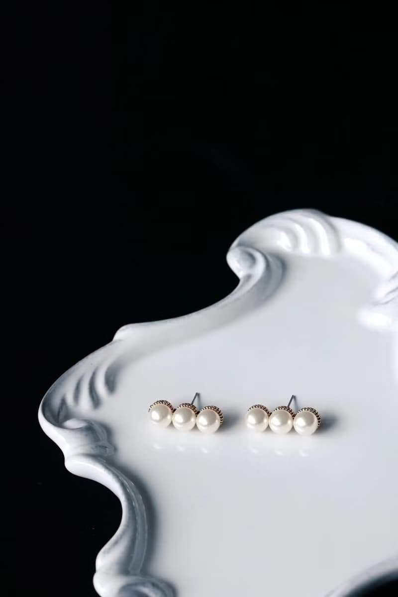 COR-DATE / UNISEX / 珍珠排序耳環