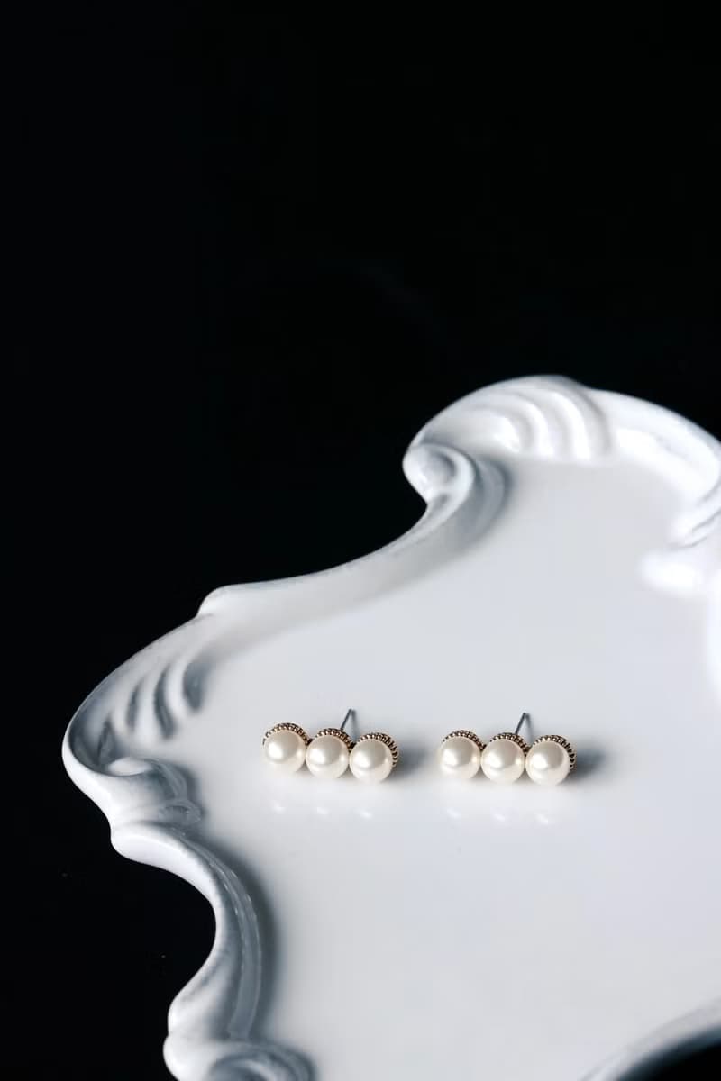 COR-DATE / UNISEX / 珍珠排序耳環