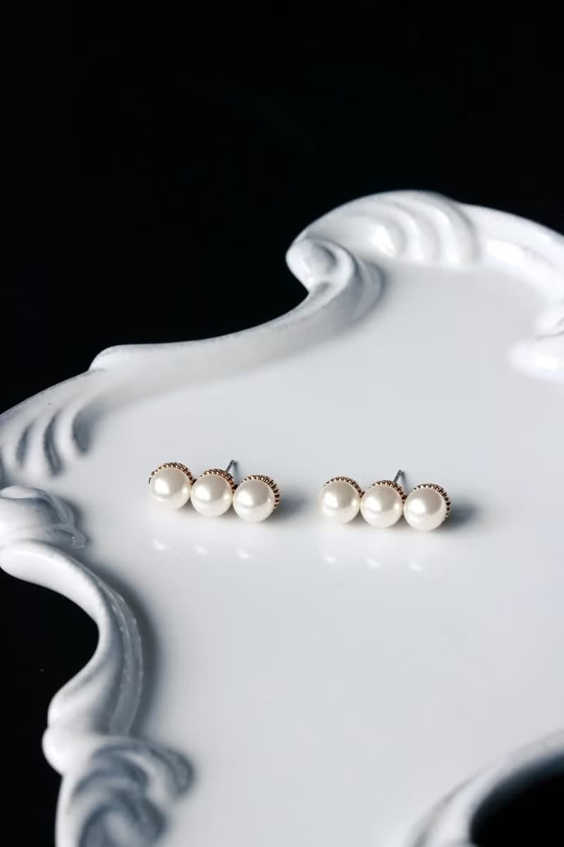 COR-DATE / UNISEX / 珍珠排序耳環