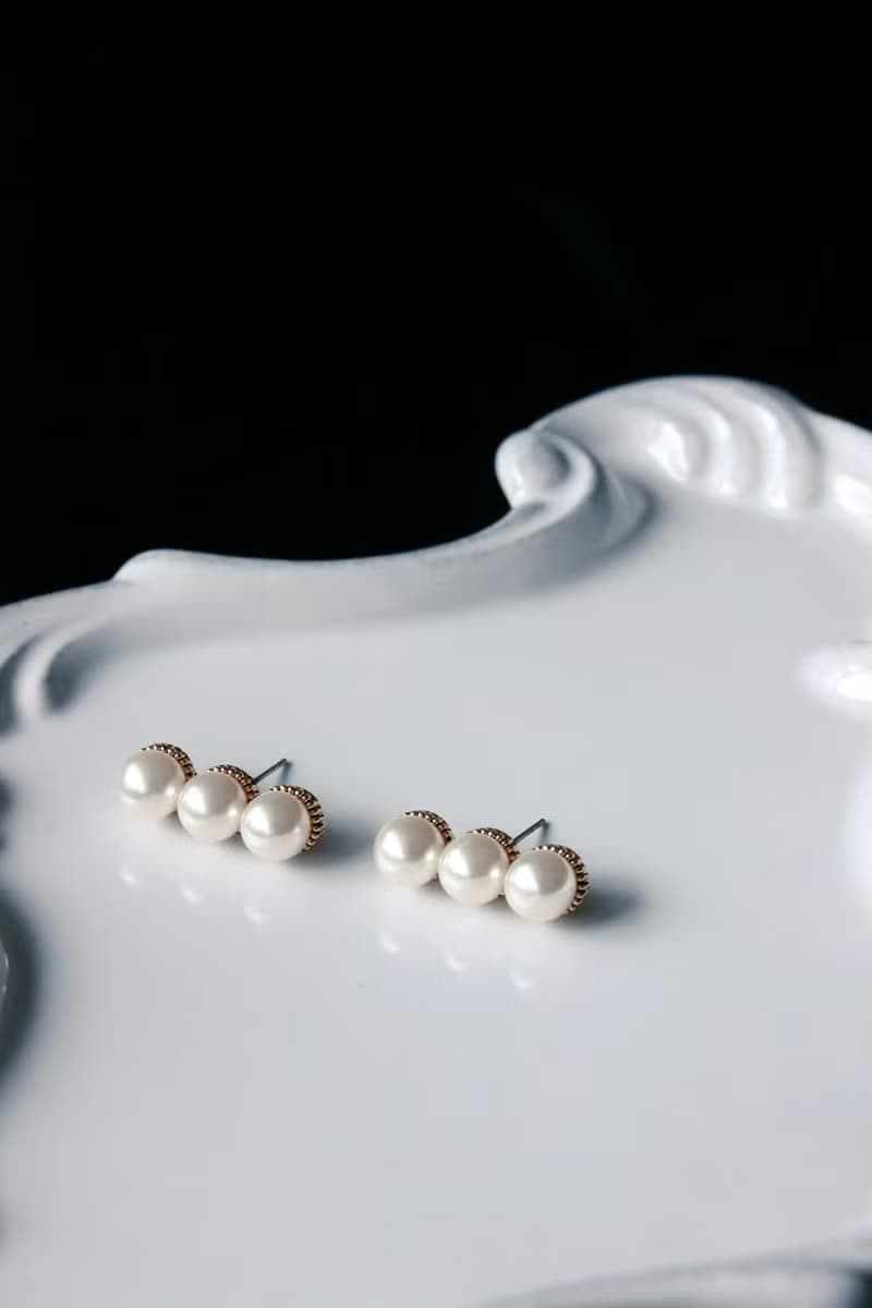 COR-DATE / UNISEX / 珍珠排序耳環