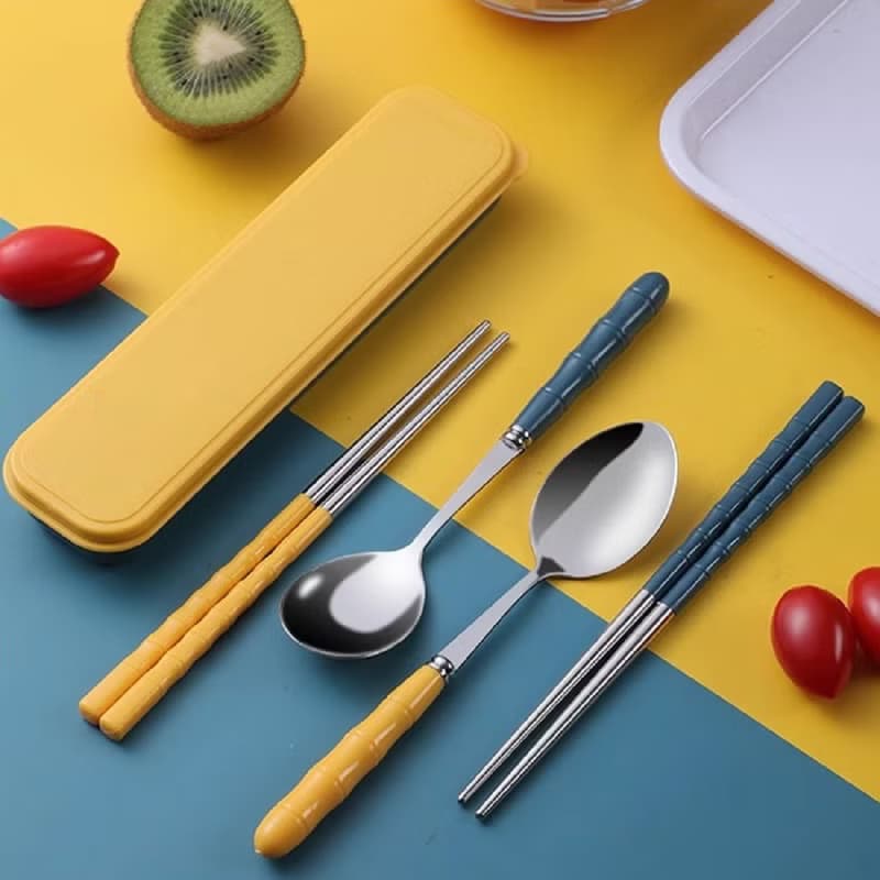 不鏽鋼三件套便攜餐具