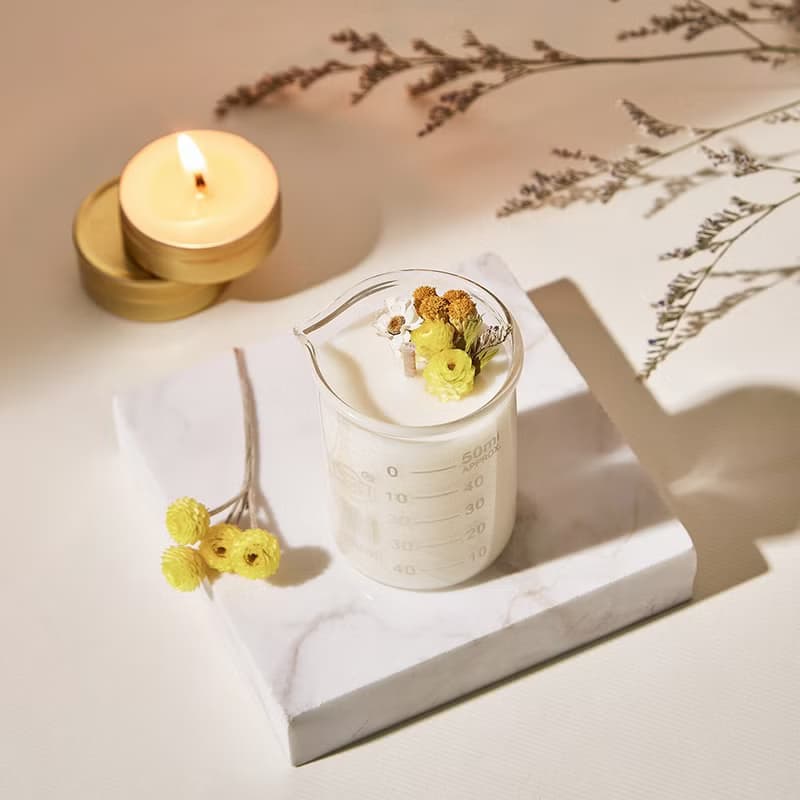 MAYBES | 【惜福品】白透感燒杯精油香氛大豆蠟燭 50g