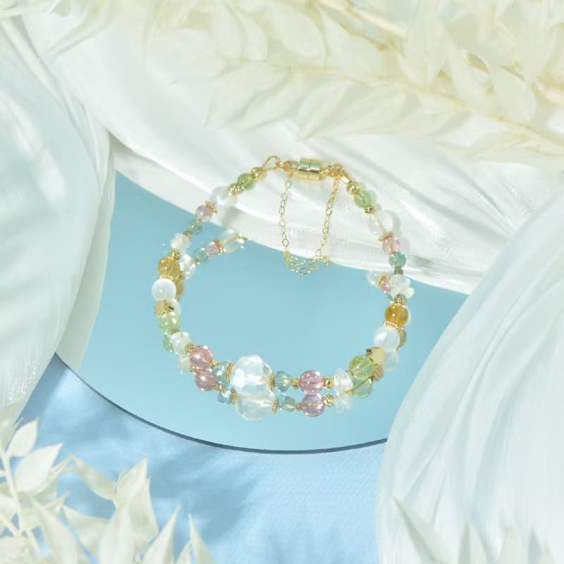 月光下的彩虹 - 藍月光 碧璽 天然石手鍊