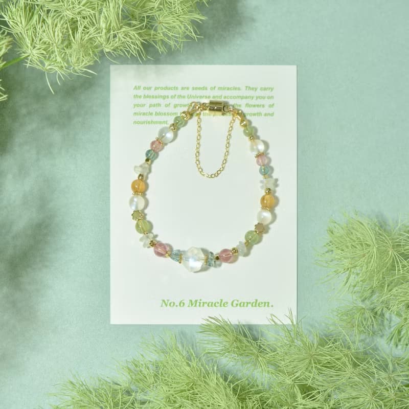 月光下的彩虹 - 藍月光 碧璽 天然石手鍊