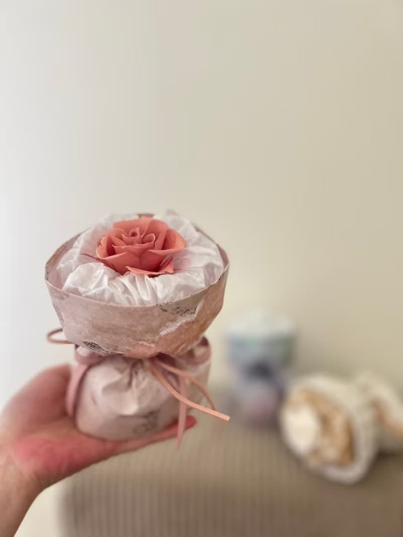 【關於花藝 │永生迷你花束】現貨 情人節花束 永生花束 小香風