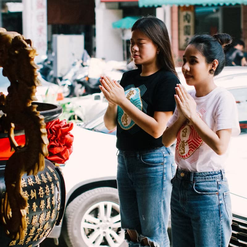 台灣T-shirt│愛台灣復古T-白