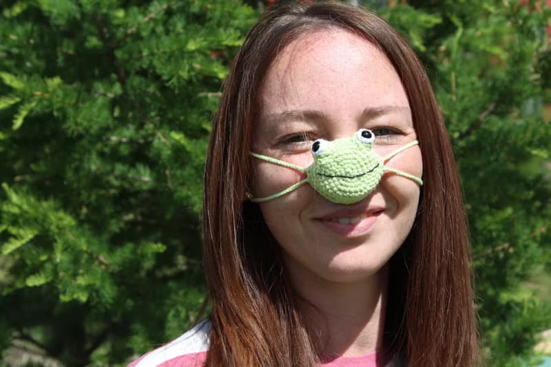 Nose warmer frog lover gifts. Cute frog and toad.