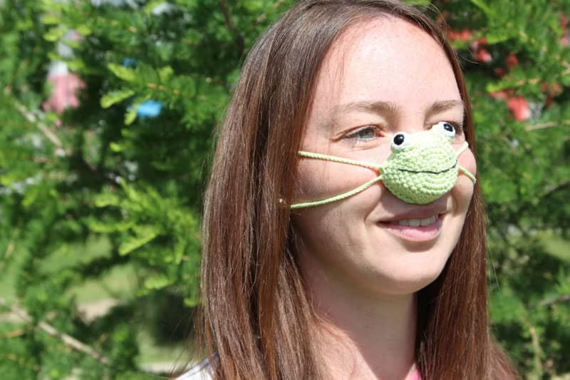 Nose warmer frog lover gifts. Cute frog and toad.