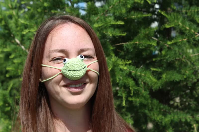 Nose warmer frog lover gifts. Cute frog and toad.