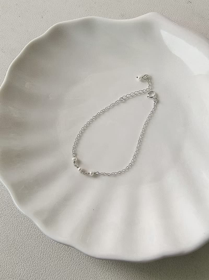 小清新 珍珠手鍊/腳鍊 SV925/14KGF  Pearl 迷你淡水珍珠