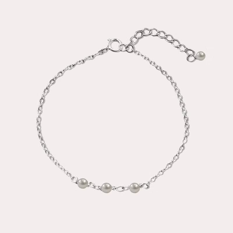 小清新 珍珠手鍊/腳鍊 SV925/14KGF  Pearl 迷你淡水珍珠