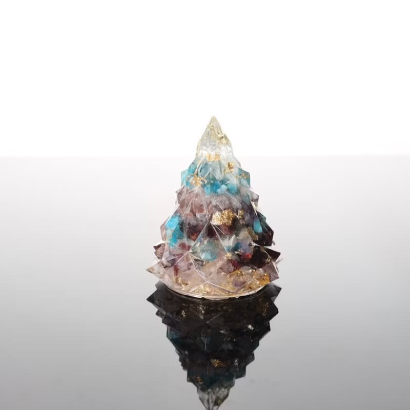 【情人節禮物】粉色金箔愛戀聖誕樹-奧剛能量樹/寶石樹/水晶礦石