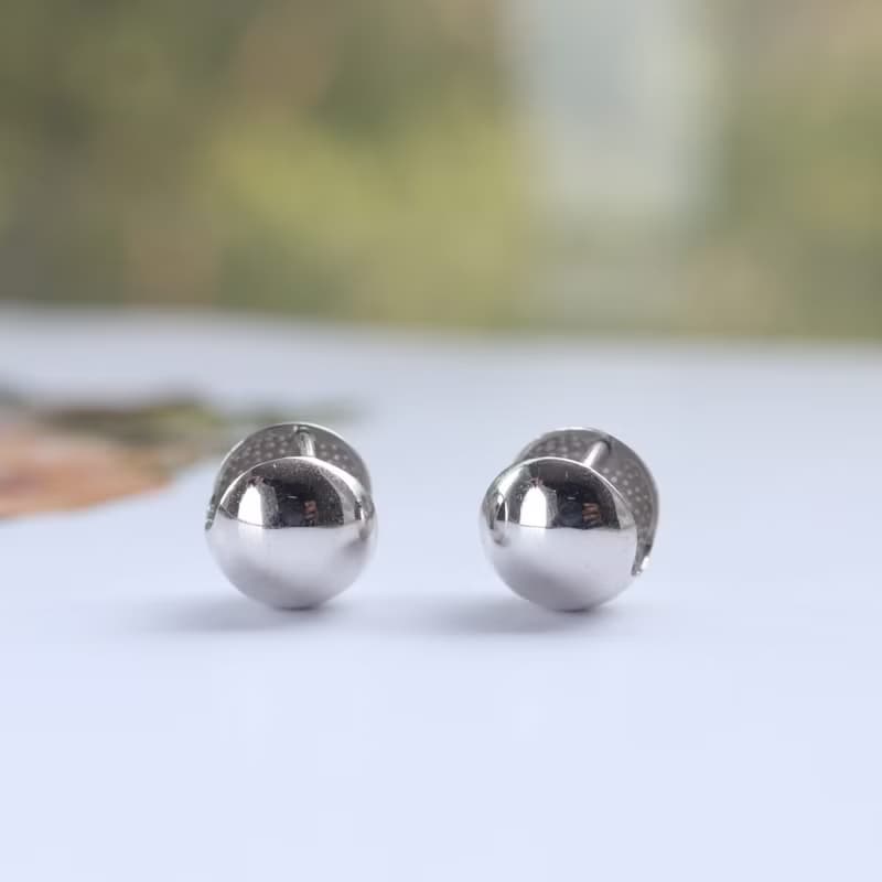 14K 金圓球耳扣耳環