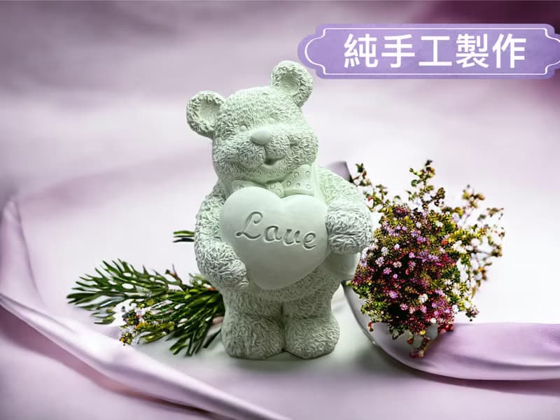 愛心小熊LOVE 擴香豪華田園套組(綠色) 婚禮/彌月/生日 精緻禮贈