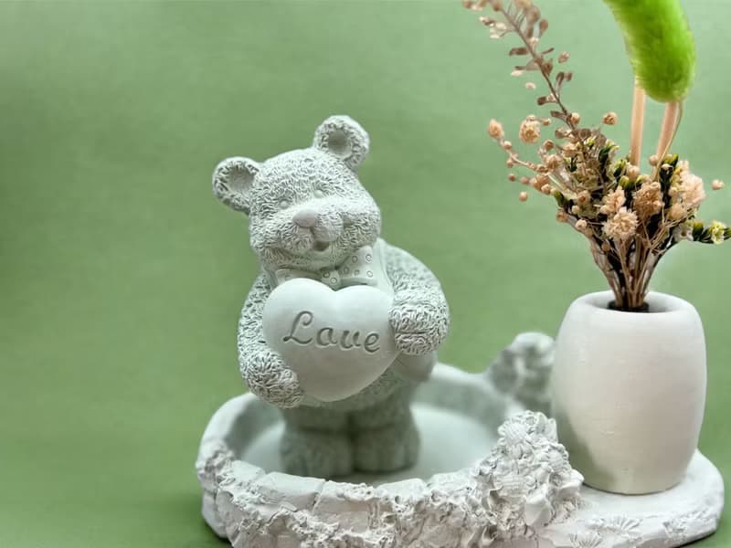 愛心小熊LOVE 擴香豪華田園套組(綠色) 婚禮/彌月/生日 精緻禮贈
