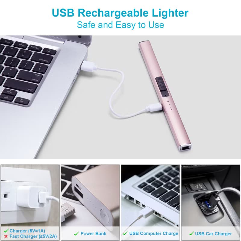 USB充電式多功能點火器 蠟燭點火器 香氛蠟燭必備 附充電線