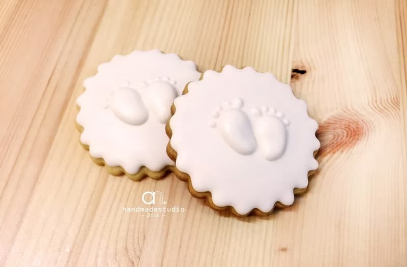 寶寶性別餅乾-素雅彩色夾心性別餅乾(可愛腳丫) 10片 by anPastry