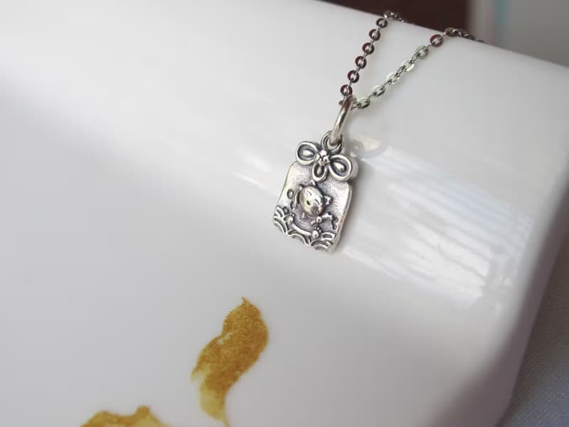 御守 【必勝喵喵】925銀 可雙面配戴 交換禮物