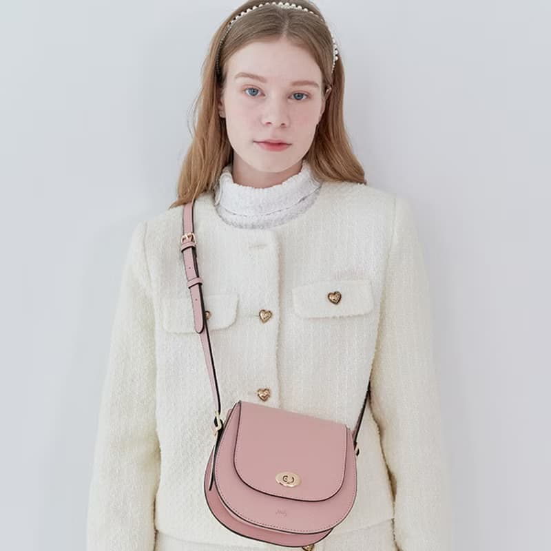 韓國JERRY BAG | 粉色 | 圓角袋 | 側背包 斜孭袋