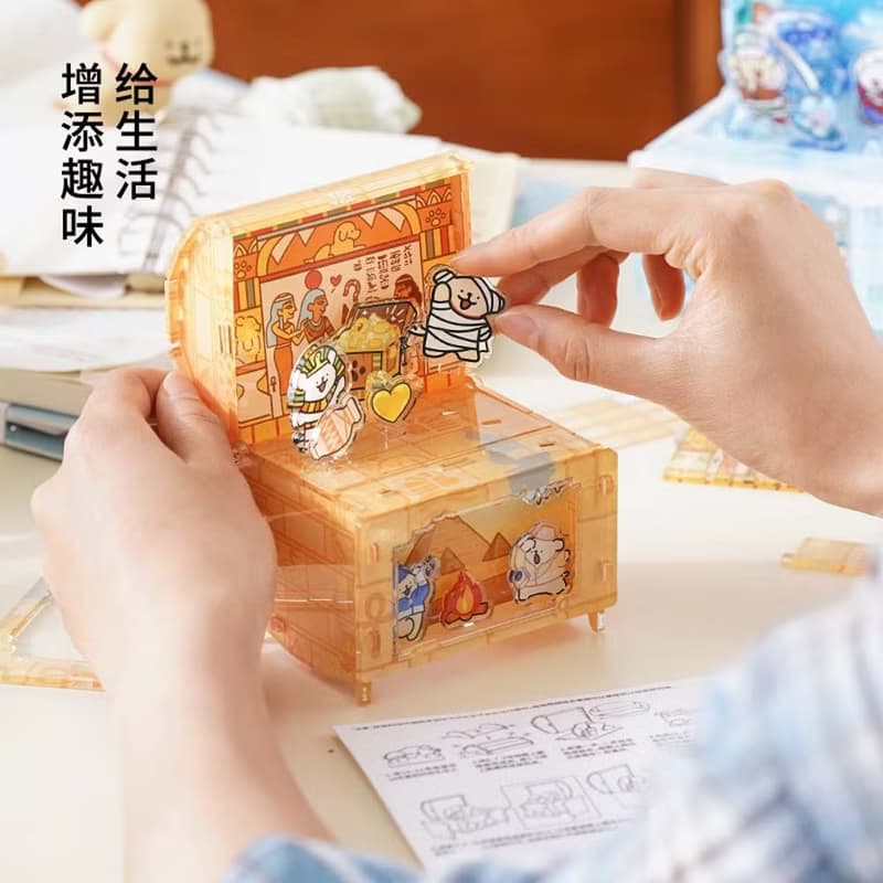 TOi圖益拼圖 線條小狗-小狗尋寶藏 盲盒 亞克力立體拼圖 動漫桌遊