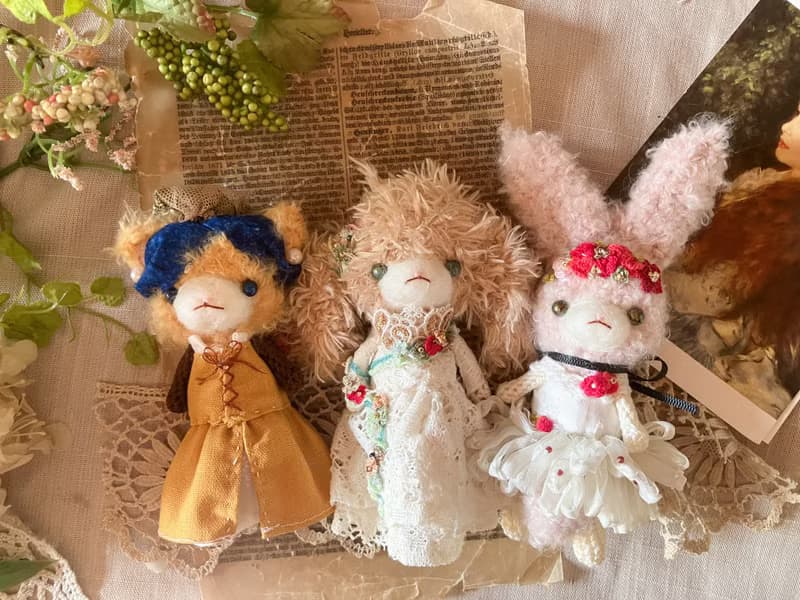 あみぐるみドール【真珠の耳飾りの少女】ねこさんのミニドール