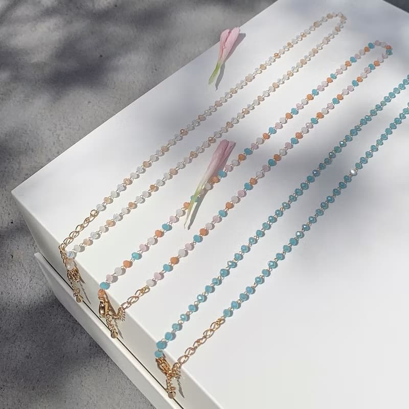 夏日淡彩串珠項鍊 Twinkle beads Necklace