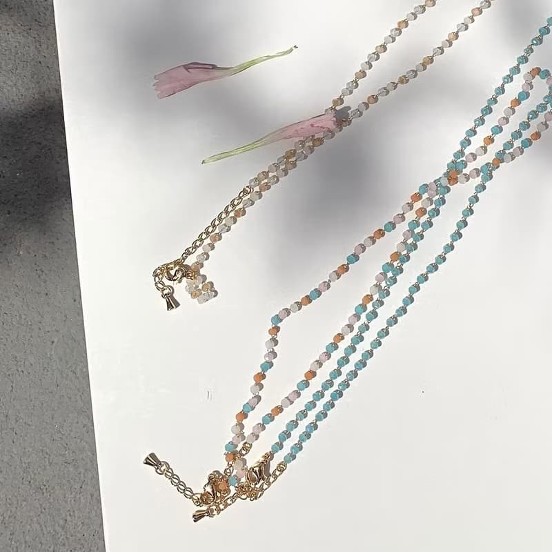 夏日淡彩串珠項鍊 Twinkle beads Necklace
