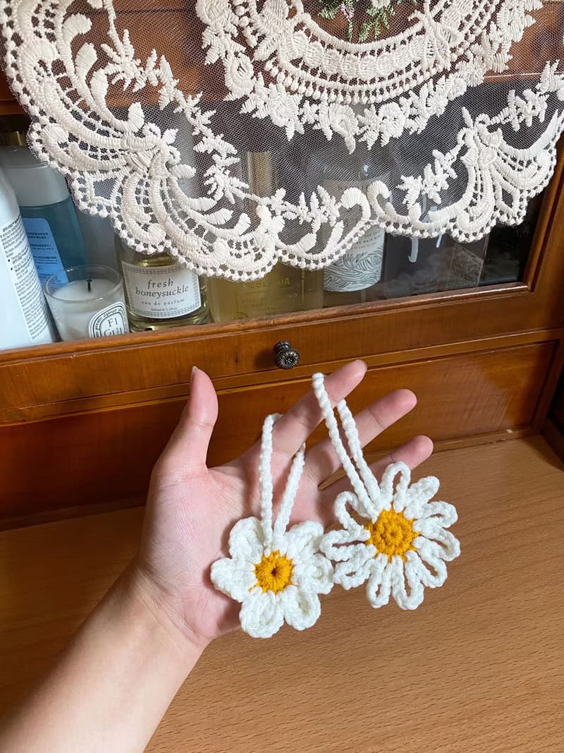 可愛花朵編織吊飾 bahnhof手作