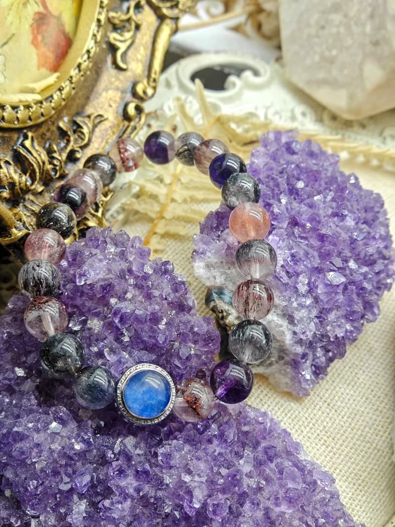 天然超級七水晶|藍線銀|水晶|手工製