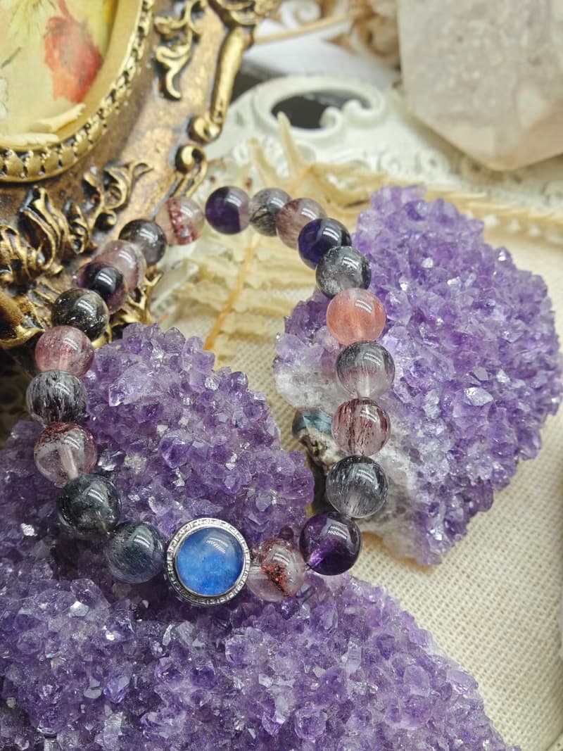 天然超級七水晶|藍線銀|水晶|手工製