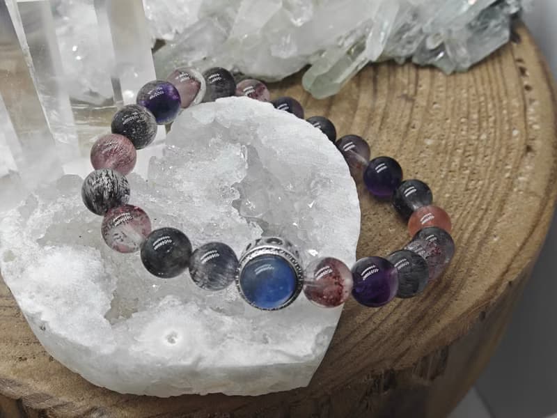 天然超級七水晶|藍線銀|水晶|手工製