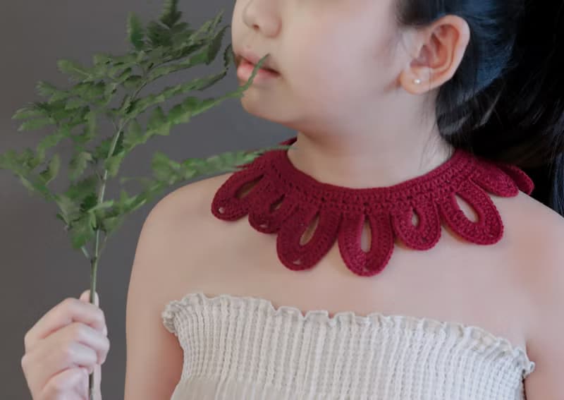 POPOPB 領子飾物 CUDDLY – DEEP RASPBERR