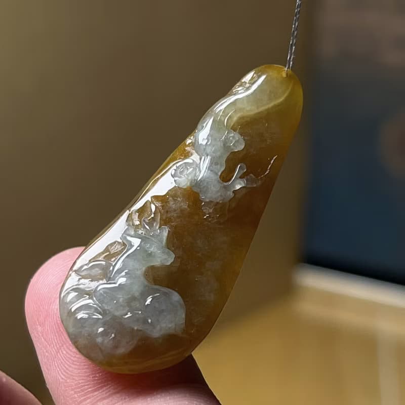 冰飄黃翡翠一鹿有您 | 天然緬甸A貨翡翠 | 送禮