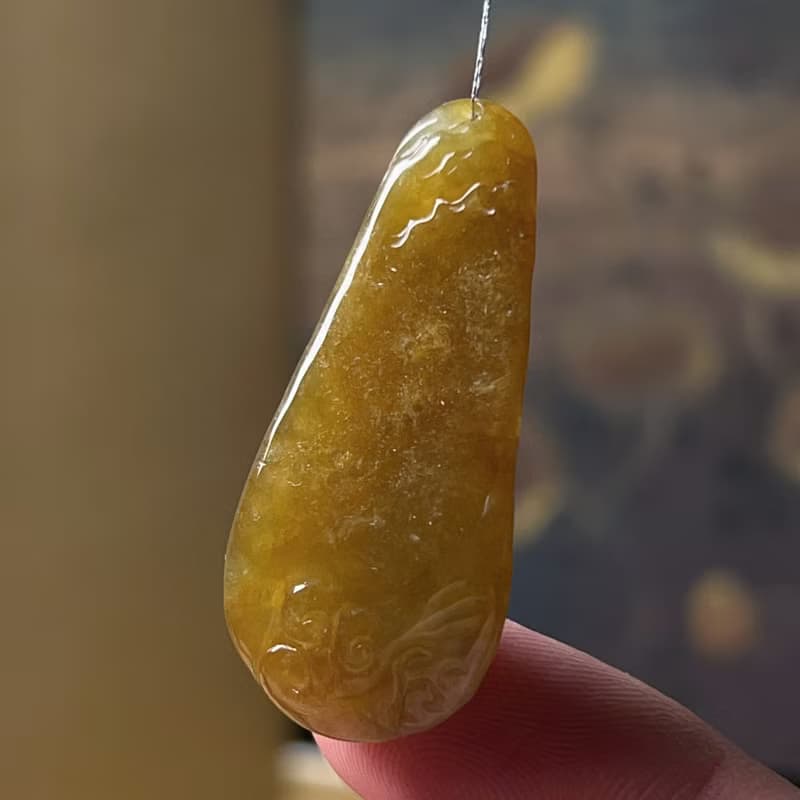 冰飄黃翡翠一鹿有您 | 天然緬甸A貨翡翠 | 送禮
