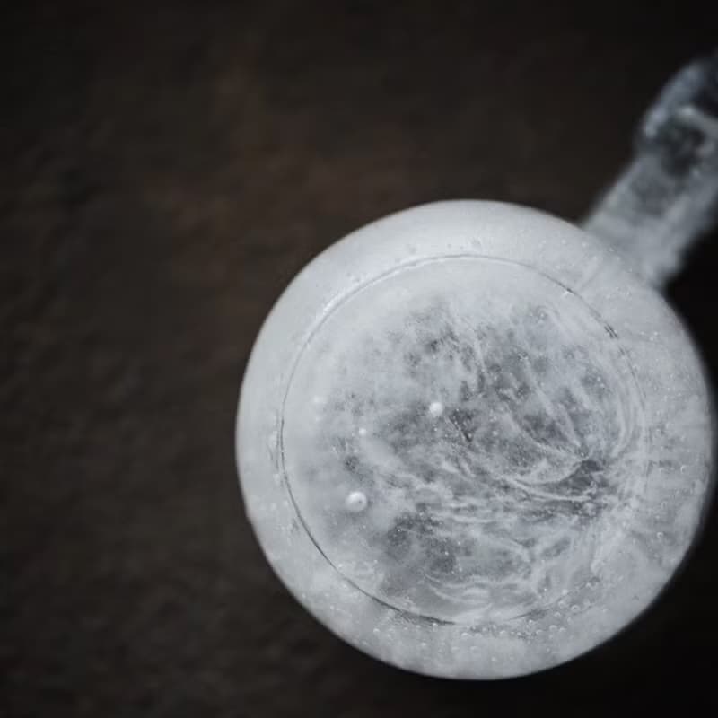 聞說|古法冰凍燒琉璃睡貓主人杯 冰塊剔透感肌理 手工茶杯品茗杯