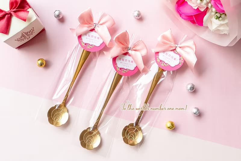 (附贈蝴蝶結吊牌包裝)母親節禮贈品-精巧包玫瑰湯匙 活動 感謝