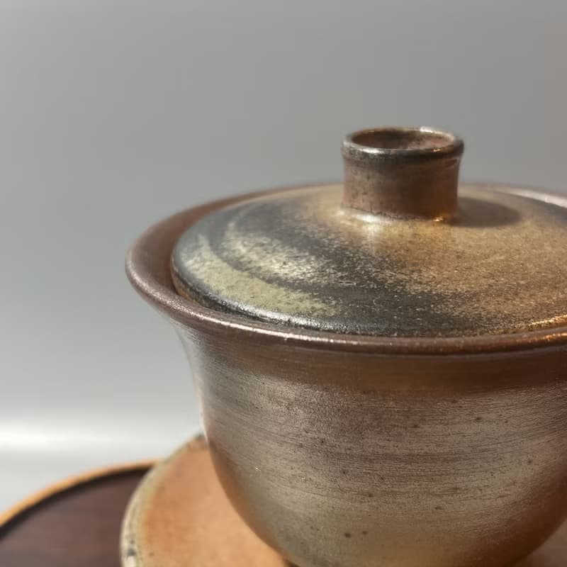 柴燒玫瑰金蓋杯 / 三才杯  / 小平凡手作