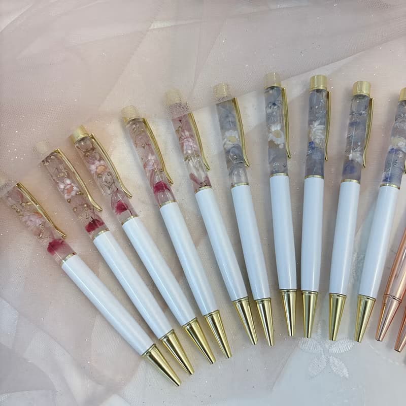 【永生花筆】浪漫浮游花鋼筆-婚禮小物 婚禮 乾燥花 畢業