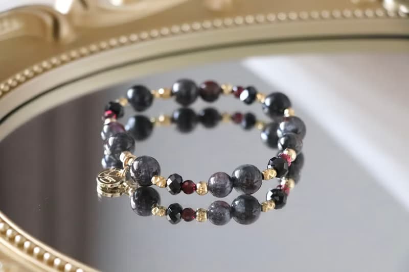 積極突破手鍊原礦設計 / 爵醒 - 黑極光 - 黑尖晶 - 石榴石